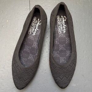 Skechers Cleo Crochet Wedge Black Size 8